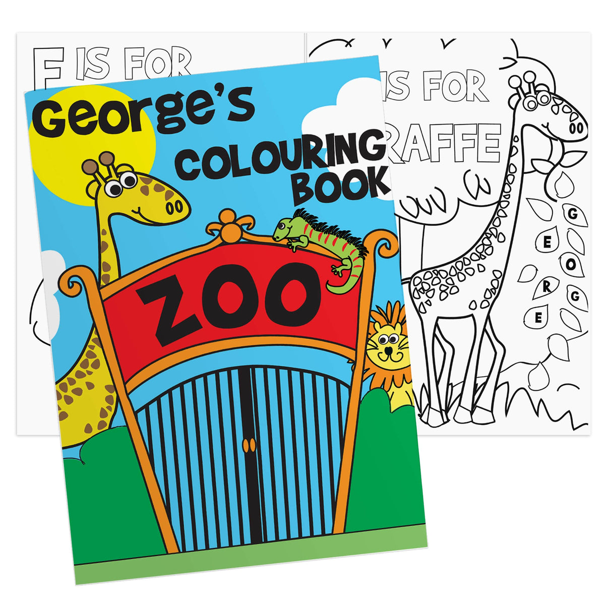 Personalised Memento Books Personalised Zoo Colouring Book
