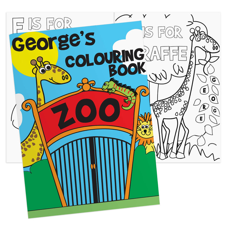 Personalised Memento Books Personalised Zoo Colouring Book