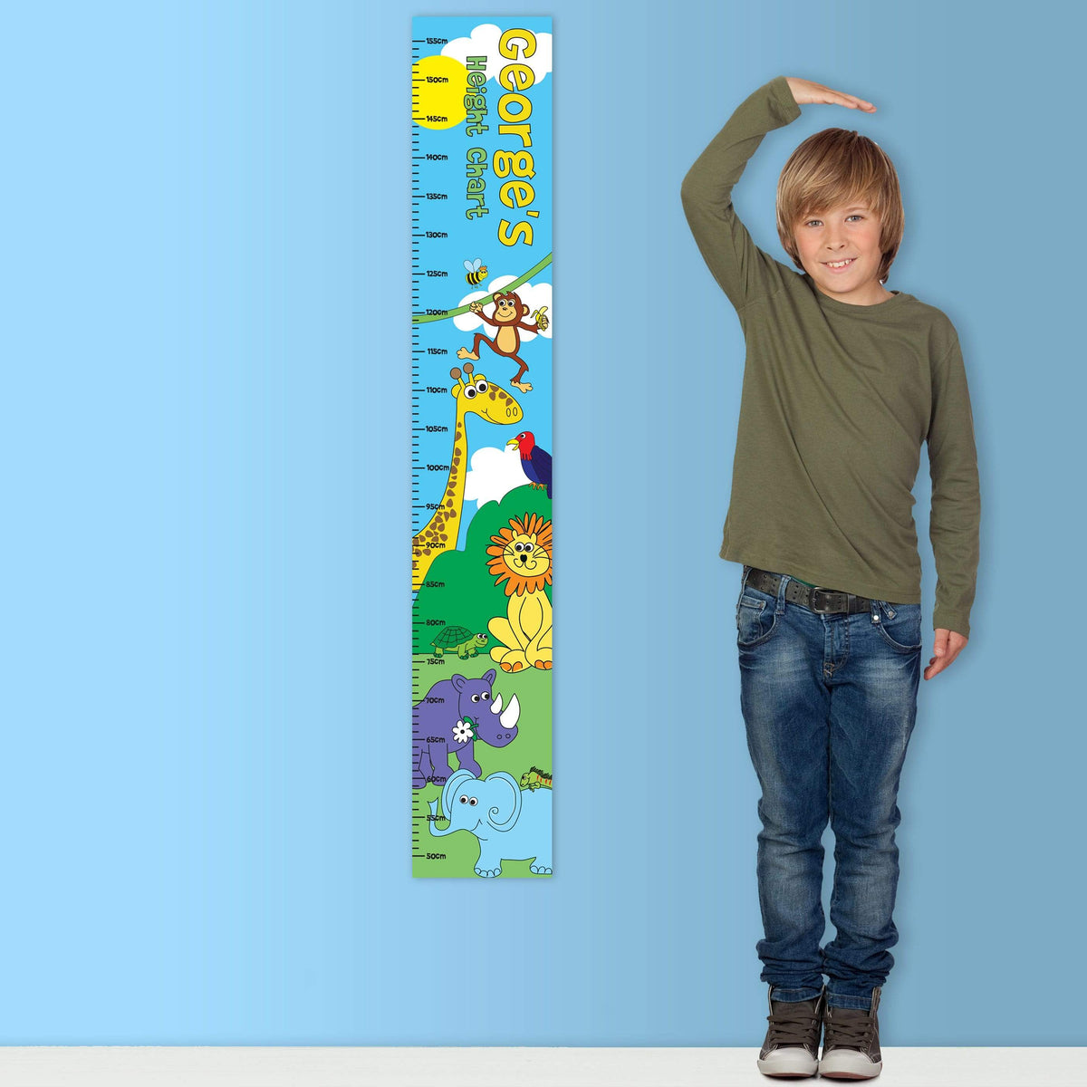 Personalised Memento Keepsakes Personalised Zoo Height Chart