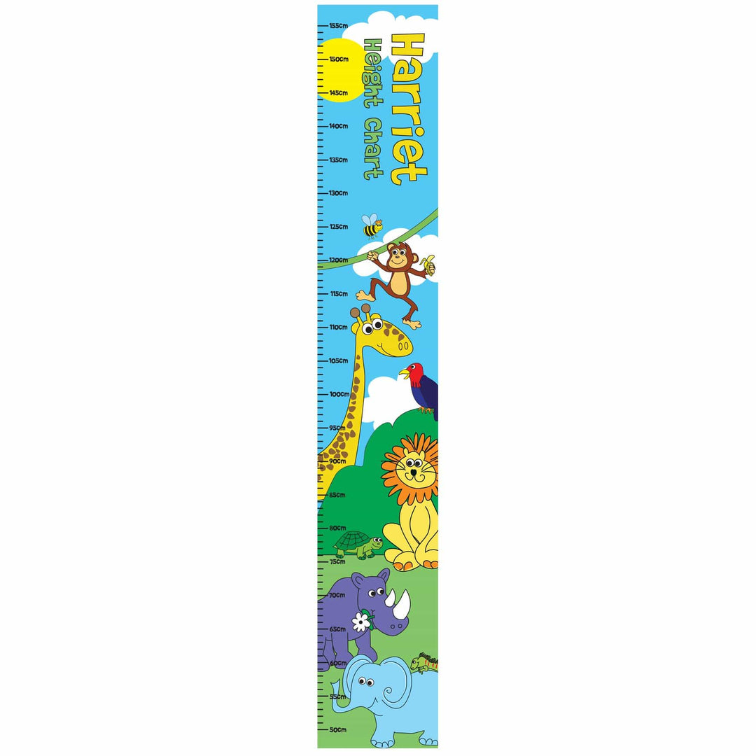 Personalised Memento Keepsakes Personalised Zoo Height Chart