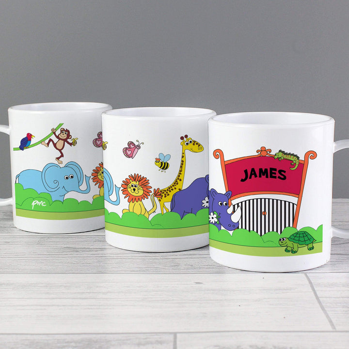 Personalised Memento Mealtime Essentials Personalised Zoo Plastic Mug