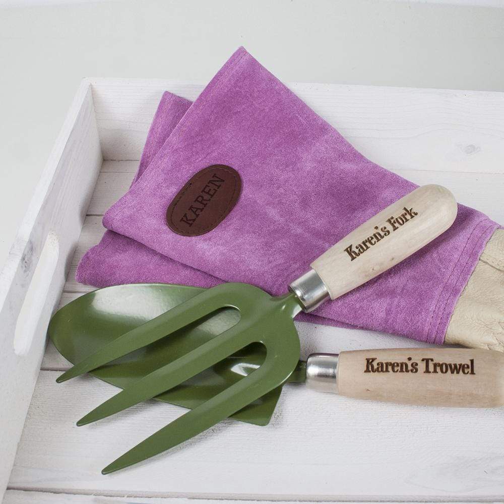 Treat Pink Leather Gardening Gloves