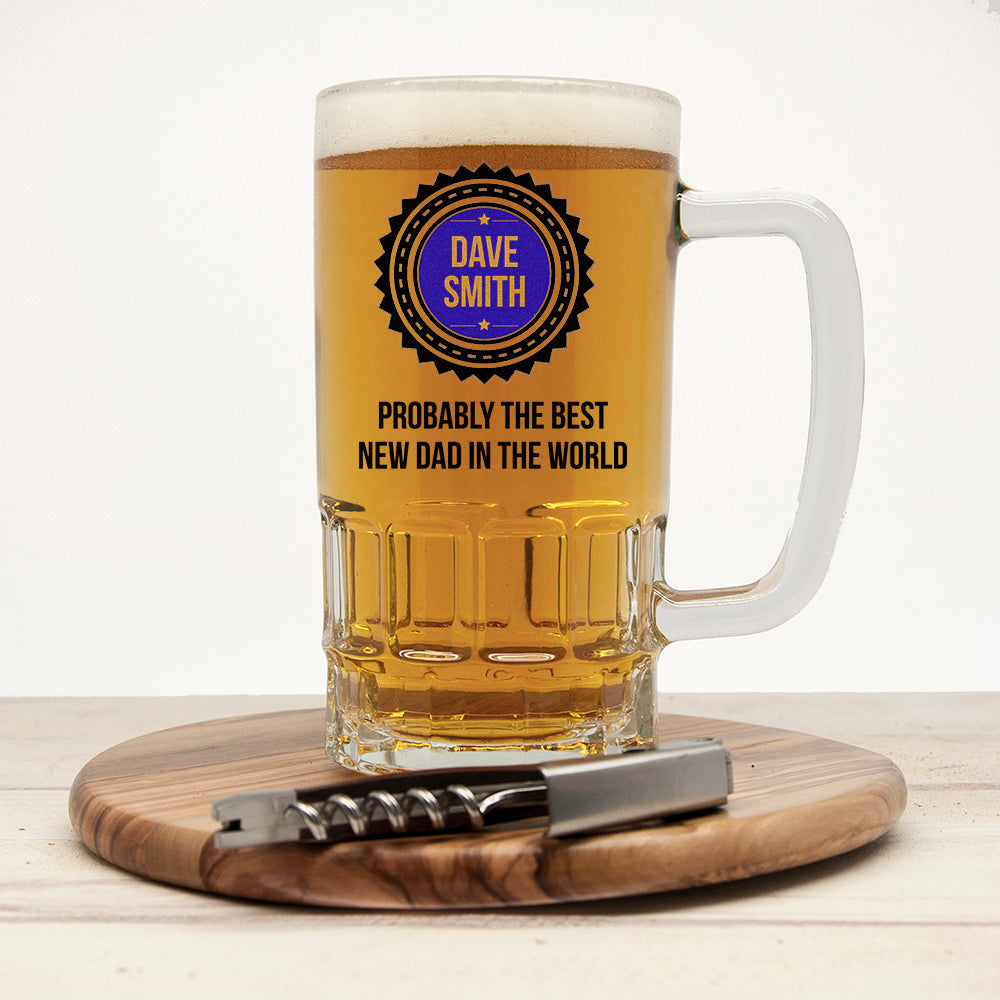 Personalised Probably The Best new Dad In The World Tankard