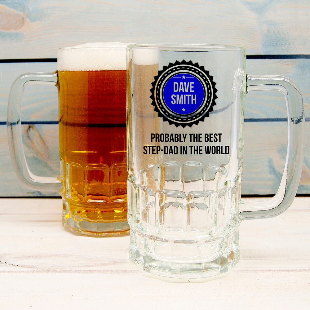 Personalised Probably The Best Step Dad In The World Tankard