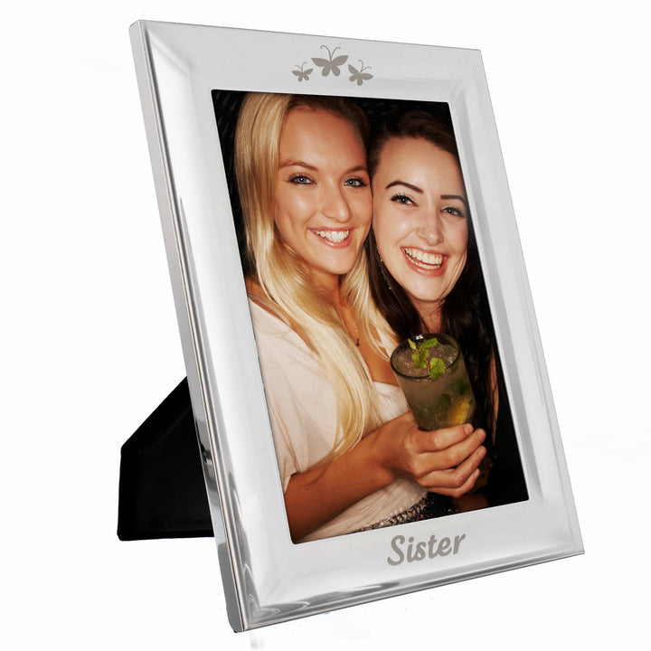 Personalised Memento Photo Frames, Albums and Guestbooks Silver 5x7 Sister Photo Frame