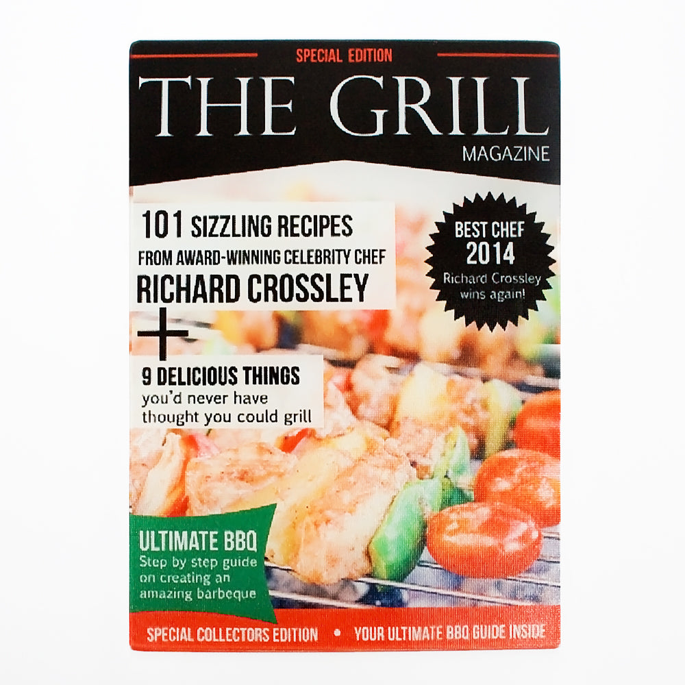 Personalised Grill Magazine Glass Chopping Board