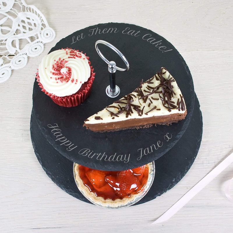 Treat Two Tiered Slate Cake Stand