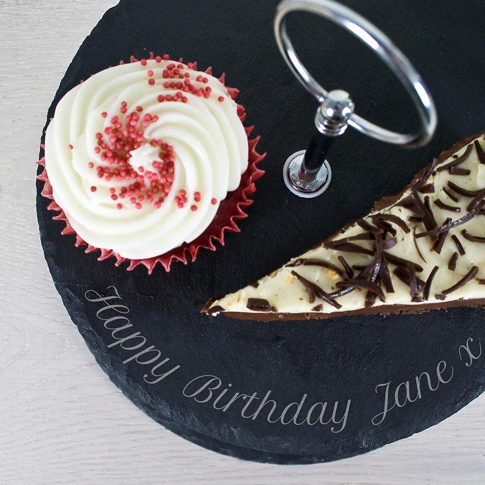 Treat Two Tiered Slate Cake Stand