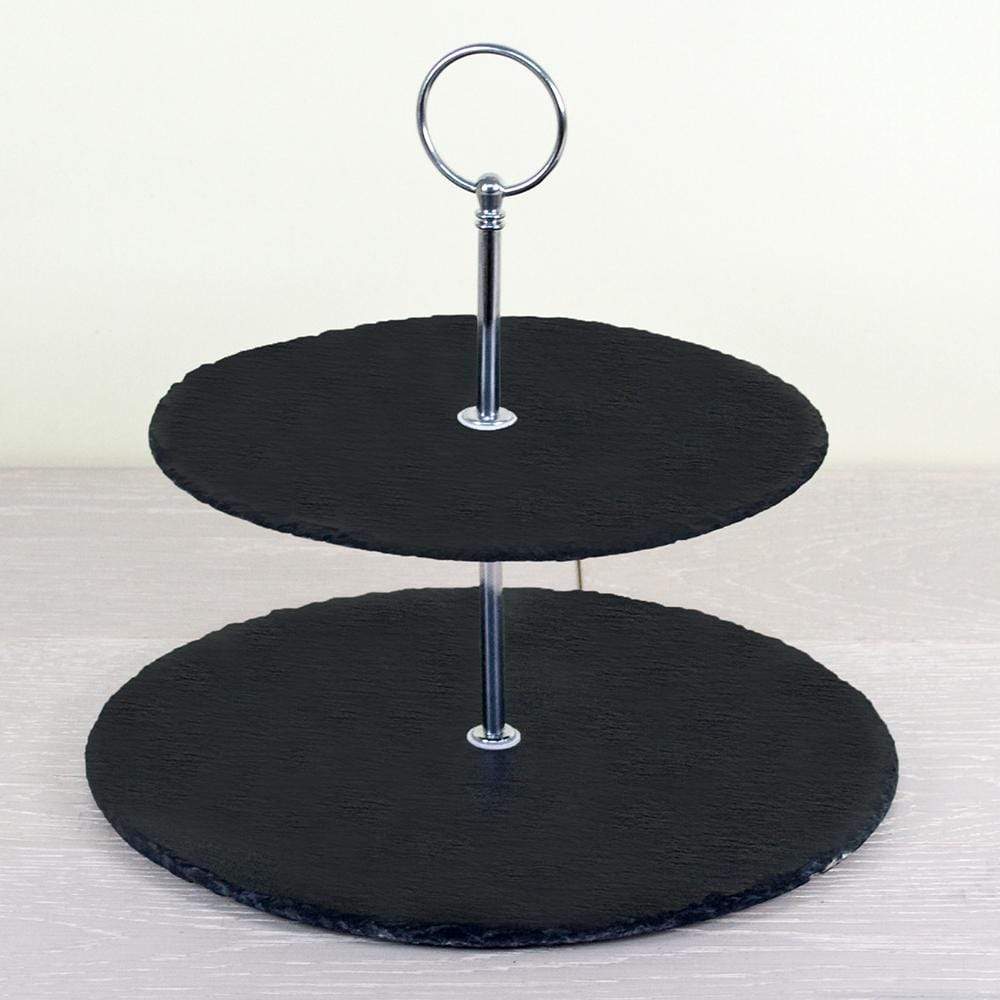 Treat Two Tiered Slate Cake Stand
