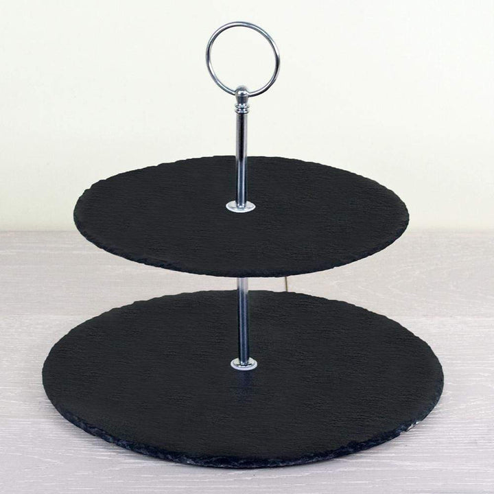 Treat Two Tiered Slate Cake Stand