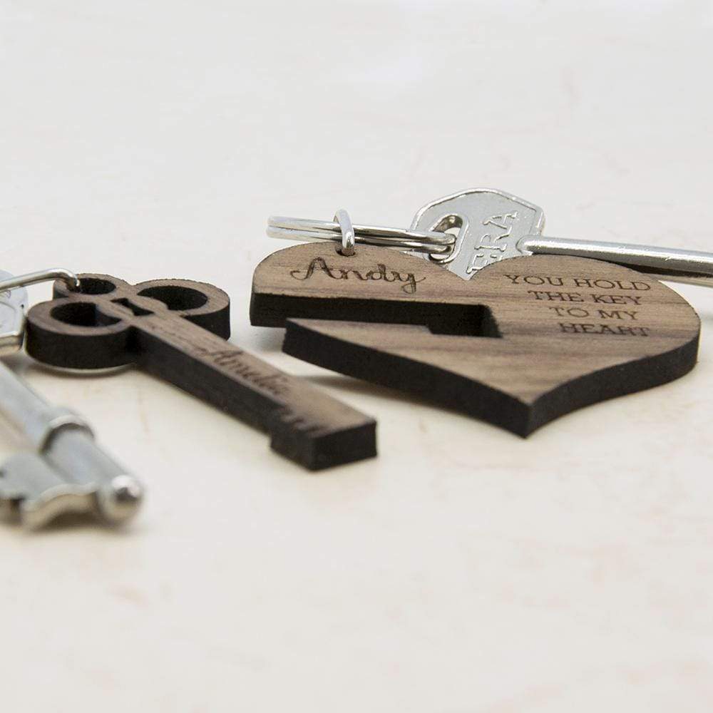 Treat You Hold The Key To My Heart Keyring Set of Two